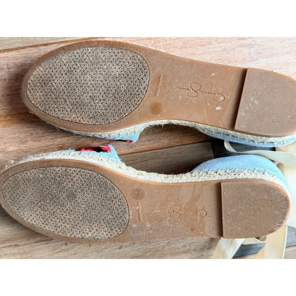 Jessica Simpson Womens Floral Embroidered Espadrilles Flats Shoes Size 9 - Picture 4 of 8